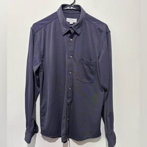 St. Dupont Dress Shirt Dark Blue Size Large